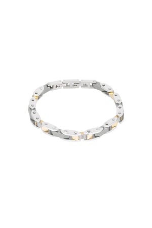 Men's bracelet summit band - silver color gold h5