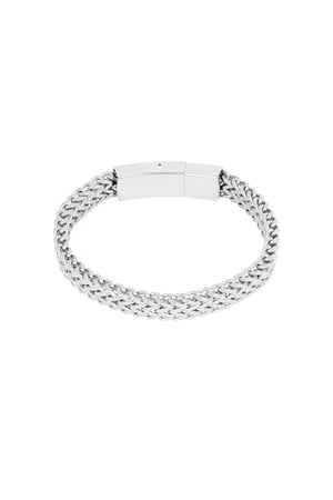 Men's bracelet steel stripe - Silver Color color h5