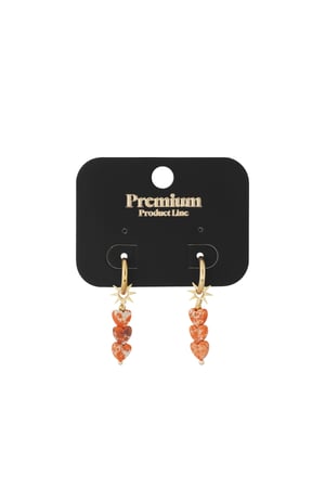 Orecchini stella con triplo cuore h5