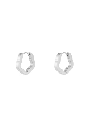 Einfache Ohrringe in Blumenform, klein – Goldfarbe  - Goldfarbefarbe h5 