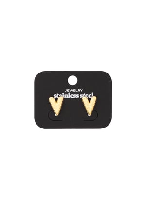 heart stud earrings with structure h5 Picture5
