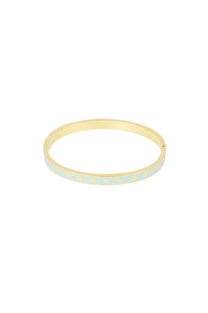 Slavenarmband met ronde print - bleekroze h5