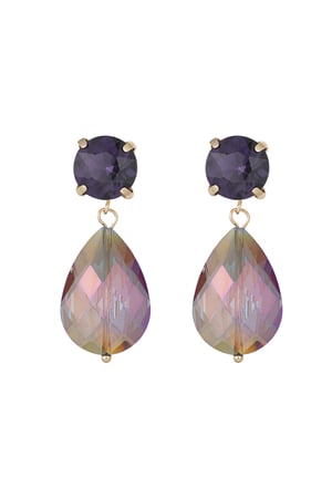 Oorbellen posh pardon - blauw bruin h5 