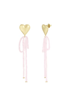 Orecchini inchinati al mio cuore - Colore oro bianco h5