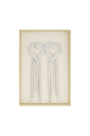 Luminous heart earrings - Silver Color color h5 Picture3