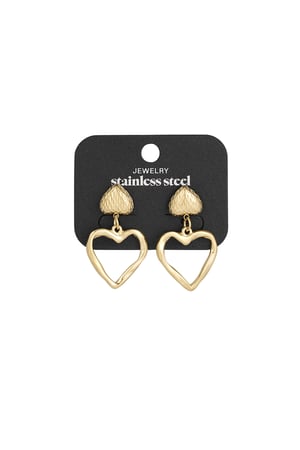Ohrringe „Forever Yours“ – Goldfarbe - Goldfarbefarbe h5 Bild3