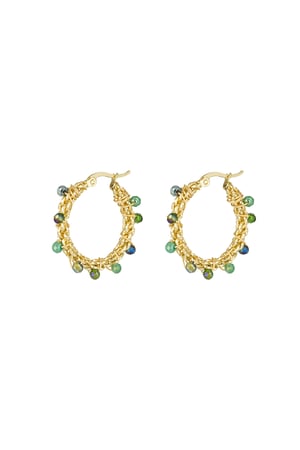 Bright bead earrings - black & grey h5 
