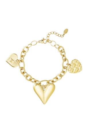 charm bracelet triple heart h5 