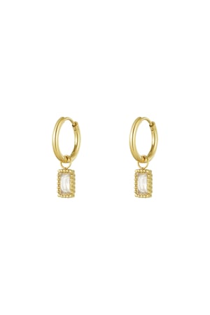 Pendientes con brillo elegante - Color dorado rosa h5 