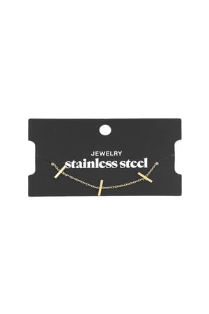 Armband mit Stäben - Goldfarben h5 Bild3