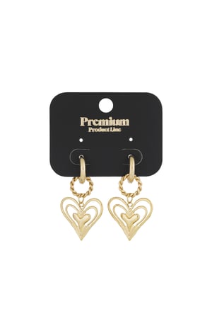 Earrings what's love - Gold colored h5 Picture3