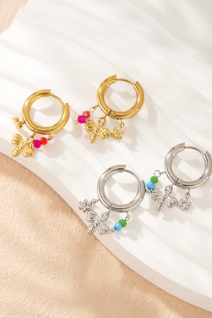 bee charm earrings h5 Picture5