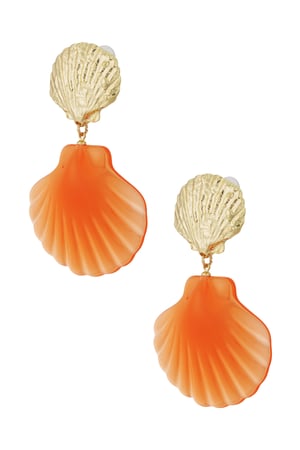 Rosa Muschel Ohrringe - Rosa & Gold Farbe h5