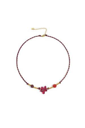 Polyester Beaded Necklaces Flower Casual Daily Simple Series Women's jewelry h5