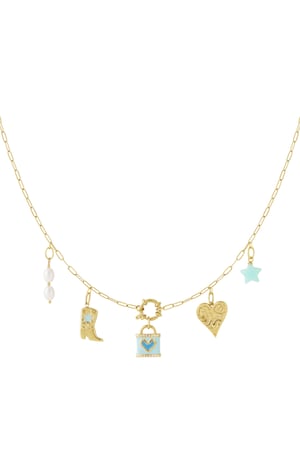 Blue heart DIY necklace h5 Picture3