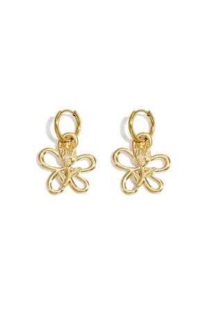 Earrings with rose in flower pendant h5 Picture6