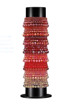 Espositore per braccialetti con braccialetti di perle di vetro h5