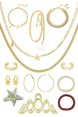 Adventskalender golden leuchtender Stern - Edelstahl h5 