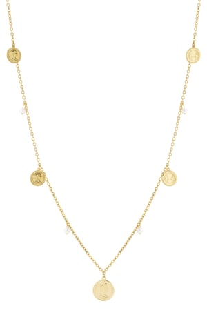 Madeni para ve inci kolye h5 