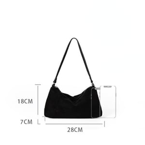 1 Piece Simple  Casual Solid Color Imitation Suede Women's Shoulder Bags h5 Picture6