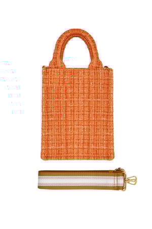 Bolso de mano con estampado y asa - rojo Poliéster h5 