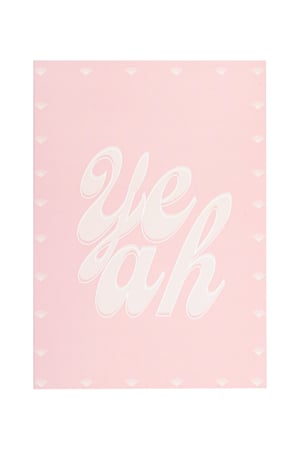 Tarjeta de felicitación sí rosa h5