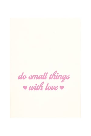 Greeting card do things with love pink h5