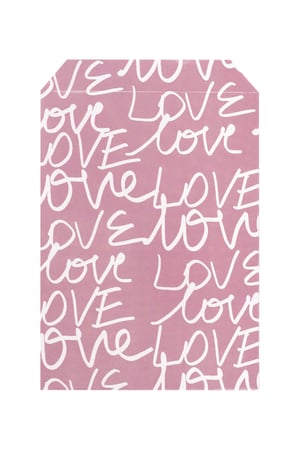 Schmuckumschlag Love Print rosa h5 