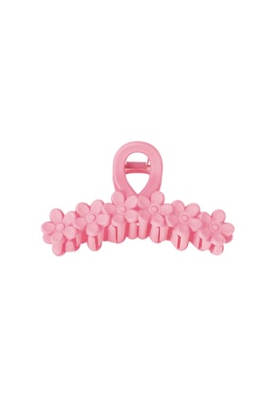 Hair clip flowers in a row - cream Plastic h5 
