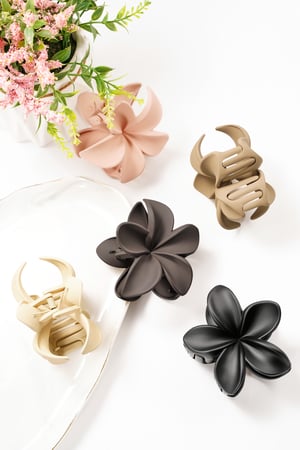 Hair clip flower - cream Plastic h5 Picture4