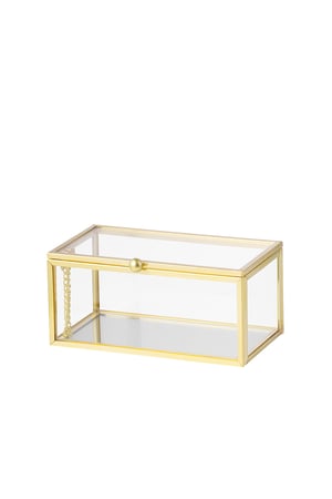 Schmuckkästchen aus Glas mittel - Kupfer transparent h5 Bild2