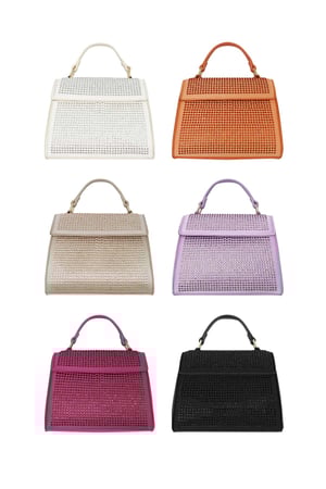 Handbag strass - lilac PU h5 Picture6