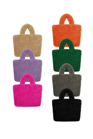 Borsa city piccola in pelliccia sintetica h5 Immagine9