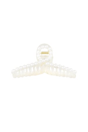 Hair clip pearls in a row h5