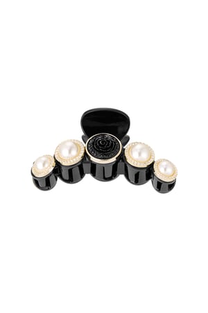 Hair clip pearls with rose h5 
