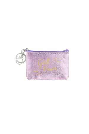 Schlüsselanhänger-Geldbörse Metallic Girl Power – braun h5 
