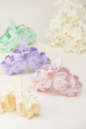 fermaglio per capelli con fiori grandi - rosa zucchero filato h5 Immagine4