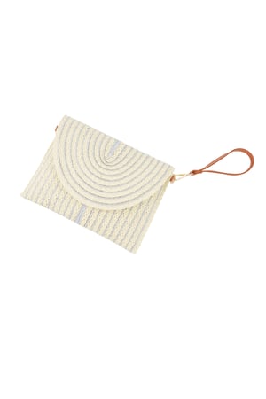 Bolso de mano de verano living life - blanco roto h5 Imagen3