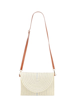 Bolso de mano de verano living life - blanco roto h5 Imagen4