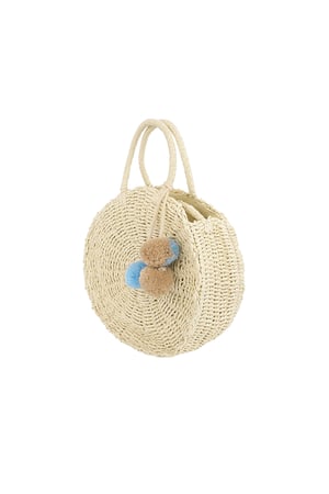 Borsa da spiaggia rotonda - bianco sporco  h5 Immagine2