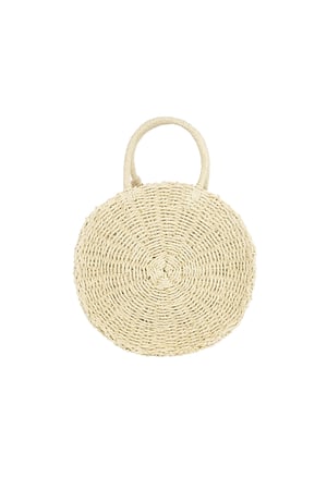 Borsa da spiaggia rotonda - bianco sporco  h5 Immagine3