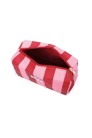 Toiletry bag large stripe - Pink red h5 Picture3