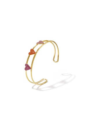 Armreif mit Strassherzen h5