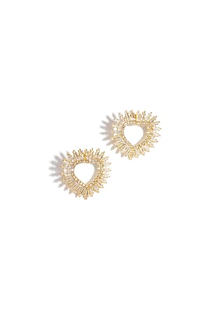 Copper Stud Earrings Heart Elegant Christmas Luxurious Series Women's jewelry h5