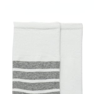 1 Pair Of Sports Striped Cotton Women's Mid Calf Socks h5 Picture6