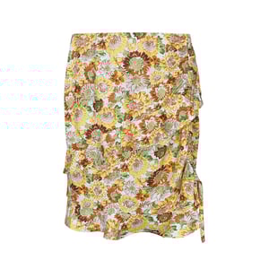 Skirt floral print - blue S h5 