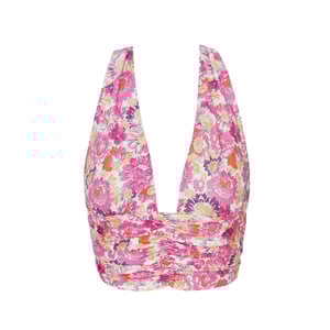 Top stampa floreale - blu M h5 