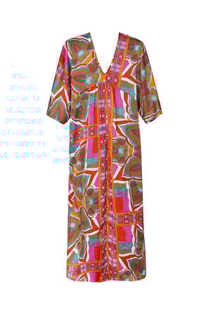 Maxi vestido estampado feliz - naranja/rojo h5 Imagen10