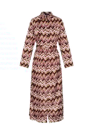 Maxi dress zigzag print beige h5 