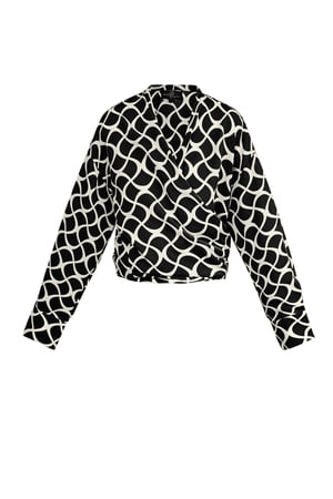 Wrap blouse aesthetic print h5 